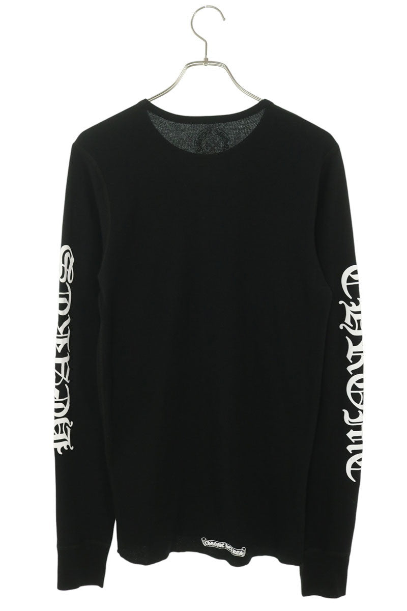 Chrome Hearts Black Thermal Long Sleeve Shirt Sleeve Logo Size L