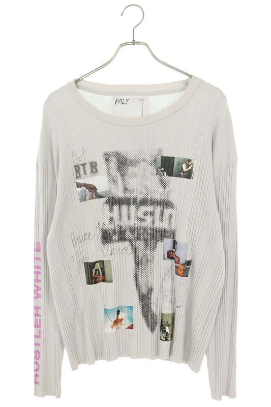 Paly Hollywood 26SS Gray Photo Print Long Sleeve Shirt Size XL