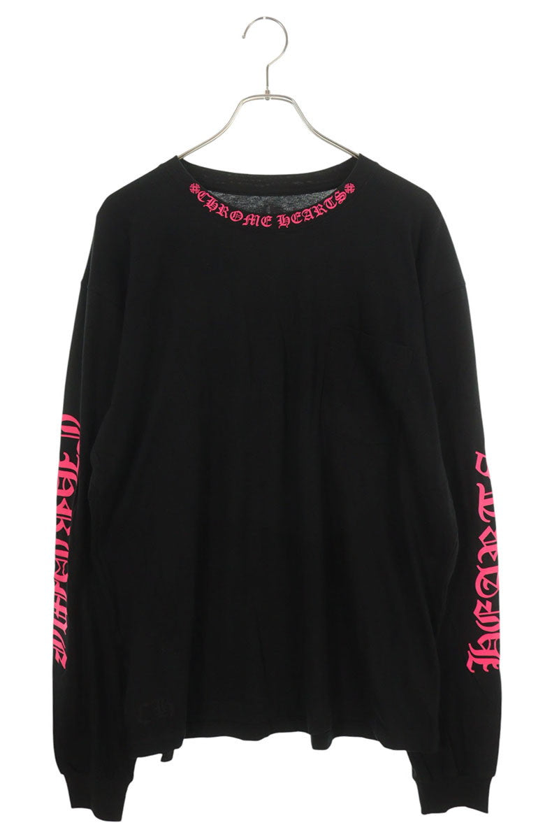 Chrome Hearts Multi Neck Logo Print Long Sleeve Shirt Size XL