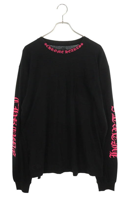 Chrome Hearts Multi Neck Logo Print Long Sleeve Shirt Size XL