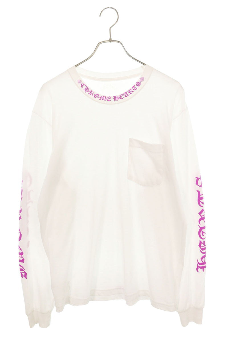 Chrome Hearts Multi Neck Logo Print Long Sleeve Shirt Size L