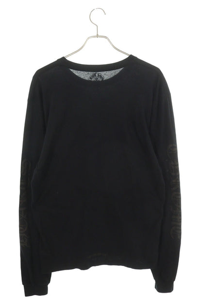 Chrome Hearts Black Neck Logo Print Long Sleeve Shirt Size L