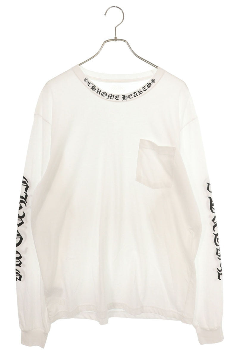 Chrome Hearts Multi Neck Logo Print Long Sleeve Shirt Size XL
