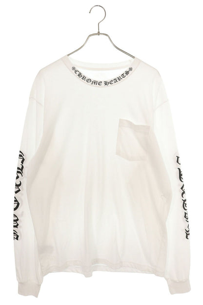 Chrome Hearts Multi Neck Logo Print Long Sleeve Shirt Size XL
