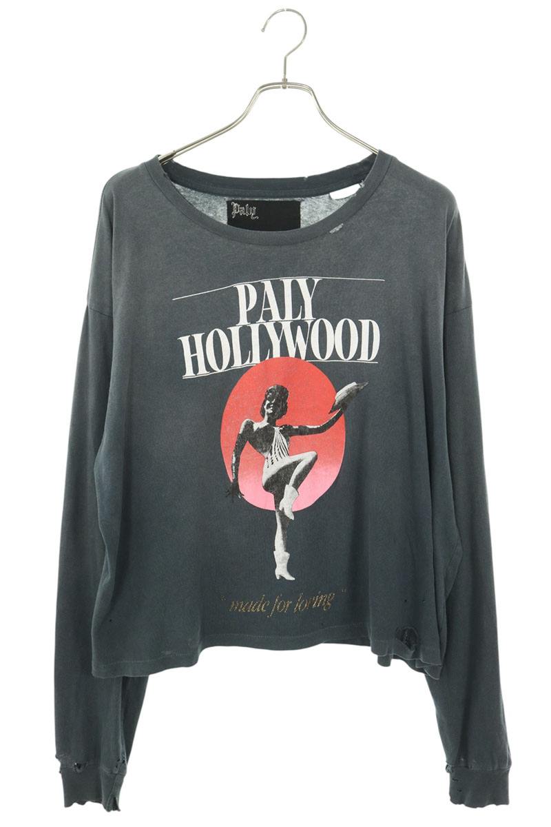 Paly Hollywood Gray Human Print Long Sleeve Shirt Size M