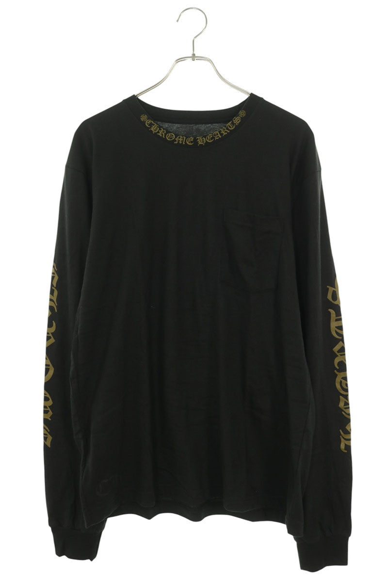 Chrome Hearts Neck Logo Long Sleeve T-Shirt Black Size L
