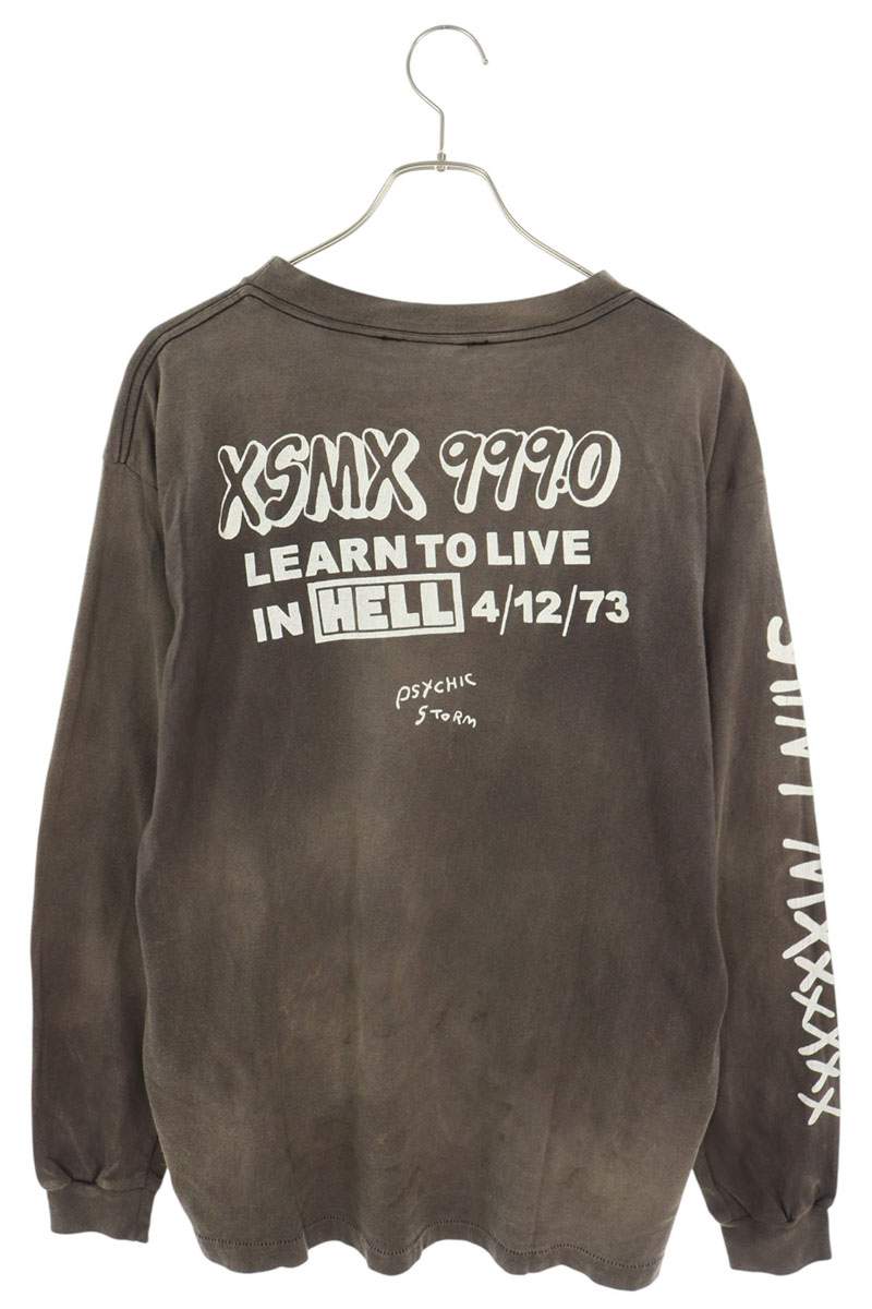SAINT MICHAEL Sheep Print Vintage Long Sleeve Black Size M