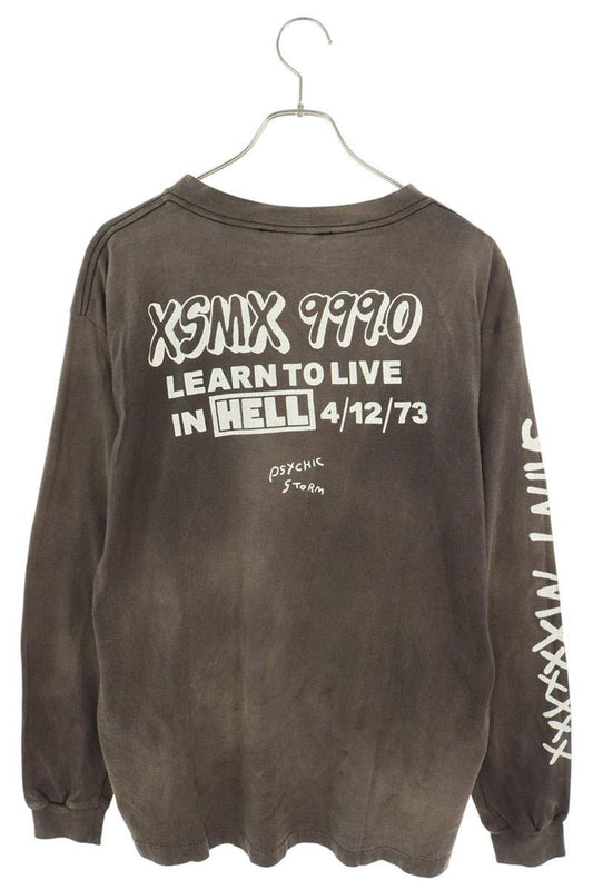 SAINT MICHAEL Sheep Print Vintage Long Sleeve Black Size M