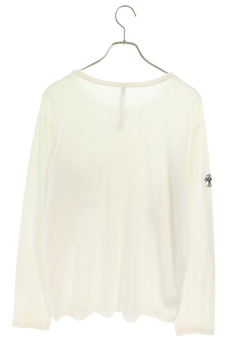 Chrome Hearts Y NOT Embroidered Pocket Long Sleeve White Size L