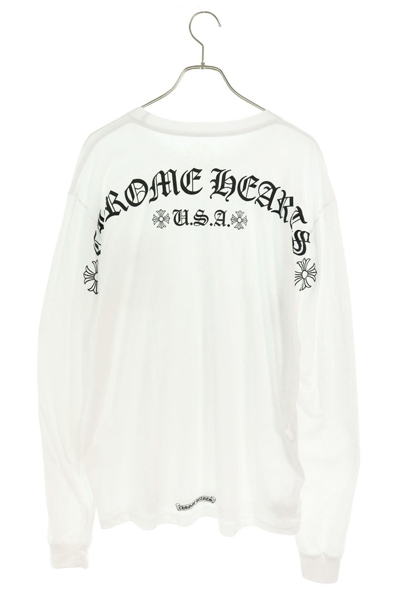 Chrome Hearts CH L S 1 Arch Logo Long Sleeve White/Black Size XL