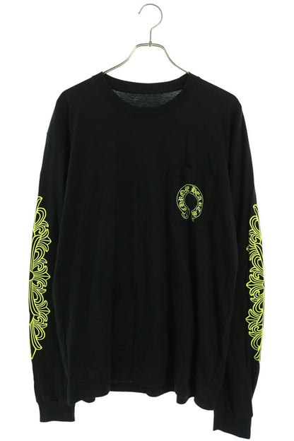 Chrome Hearts CH L S 1 Floral Long Sleeve Black/Yellow Size XL