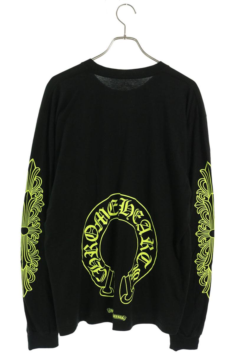 Chrome Hearts CH L S 1 Floral Long Sleeve Black/Yellow Size XL