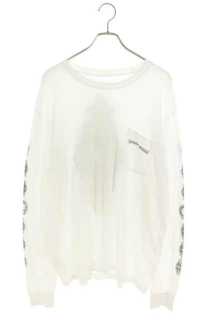 Chrome Hearts CH L S 1 Floral Cross Long Sleeve White/Black Size XL
