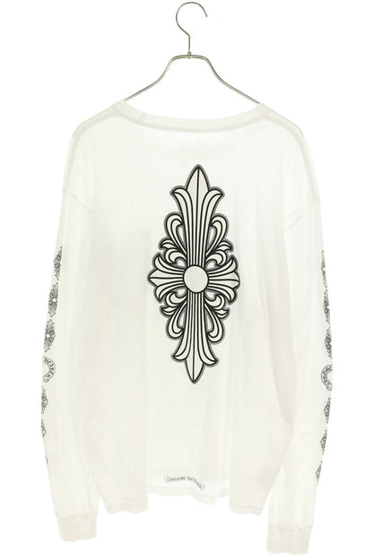 Chrome Hearts CH L S 1 Floral Cross Long Sleeve White/Black Size XL