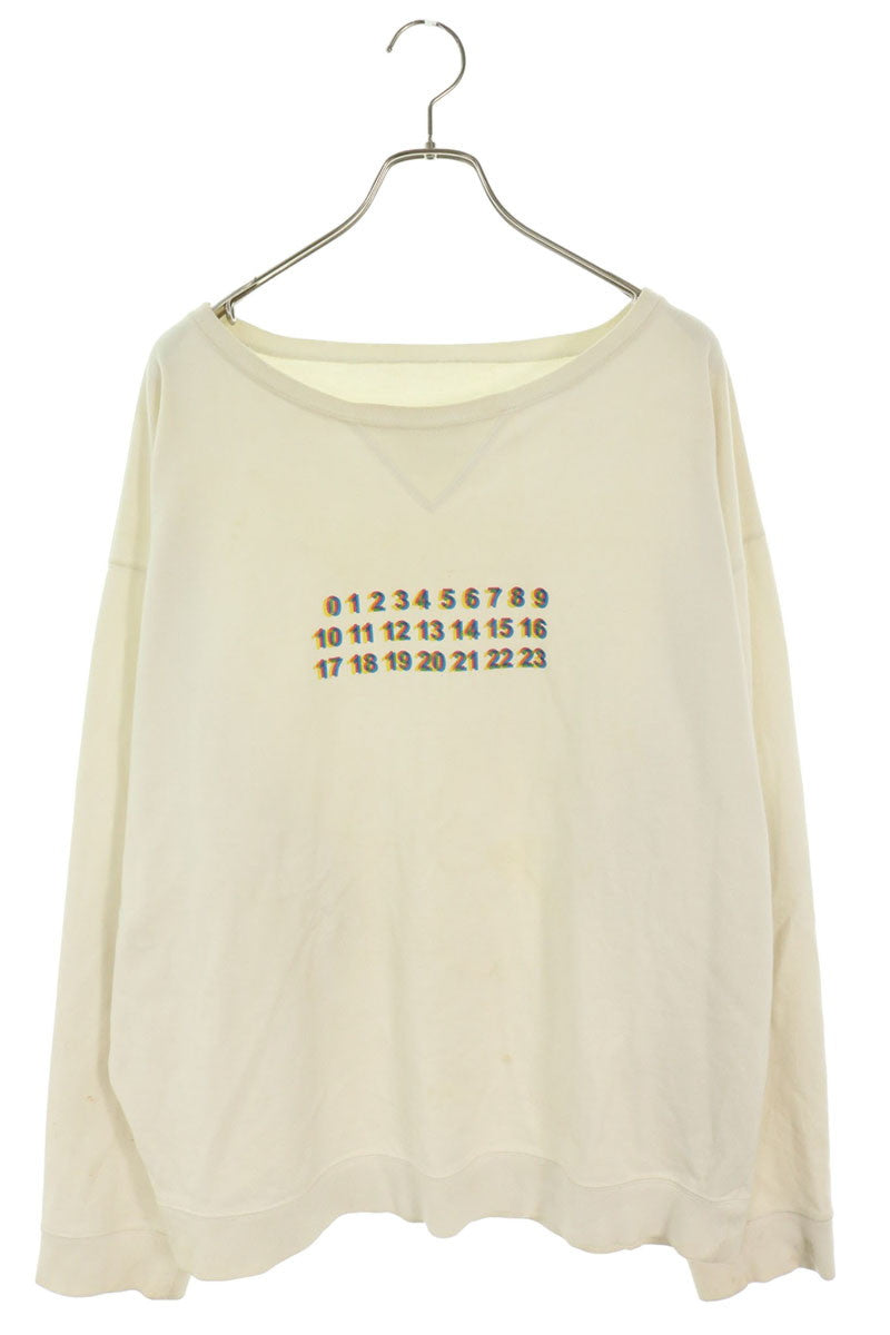 Maison Margiela S50GU0088 Calendar Tag Long Sleeve White Size 44