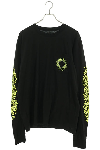 Chrome Hearts CH L S 1 Back Horseshoe Floral Long Sleeve Top Size L