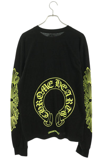 Chrome Hearts CH L S 1 Back Horseshoe Floral Long Sleeve Top Size L