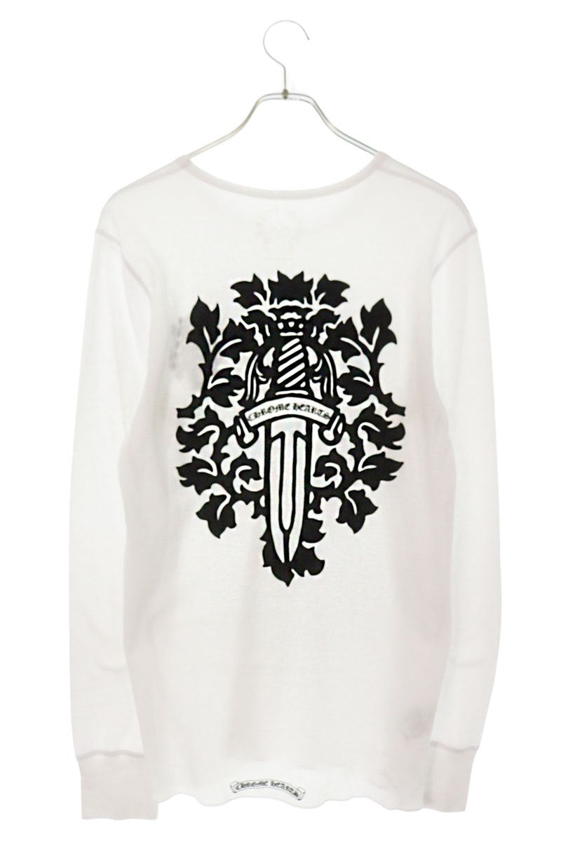 Chrome Hearts Vine Dagger Print Long Sleeve White/Black Size L