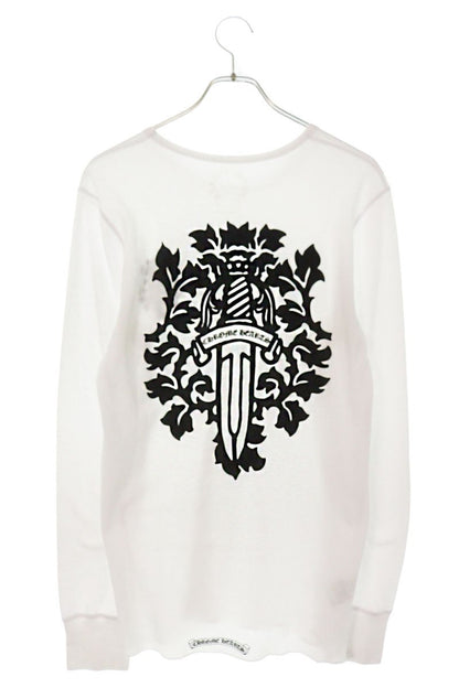 Chrome Hearts Vine Dagger Print Long Sleeve White/Black Size L