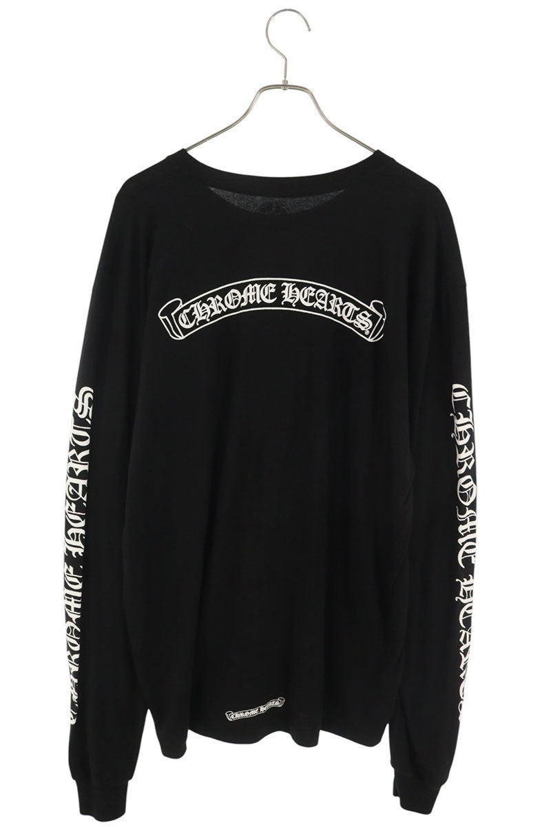 Chrome Hearts CH T-SHRT 1 Back Long Sleeve Black/White Size XL