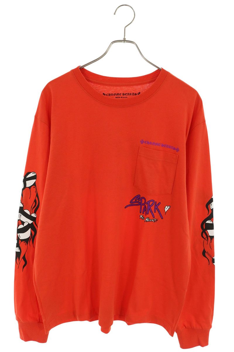 Chrome Hearts PPO SPARK THE HEART Long Sleeve Sleeve Red Size XL