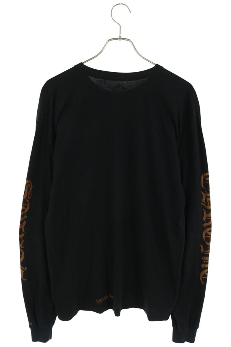 Chrome Hearts Neck Logo Print Long Sleeve Black/Brown Size L