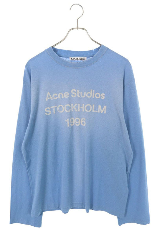 ACNE STUDIOS Spray Logo Relaxed Fit Sleeve Blue Size XS