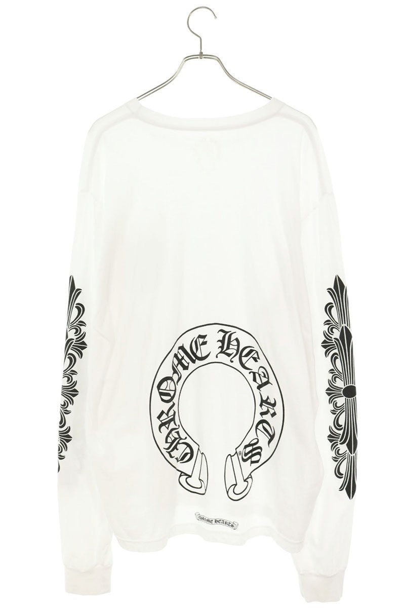 Chrome Hearts Floral Horseshoe T-Shirt White/Black Size XL