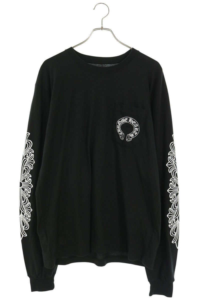 Chrome Hearts Floral Cross Back Horseshoe Long Sleeve Shirt Size L
