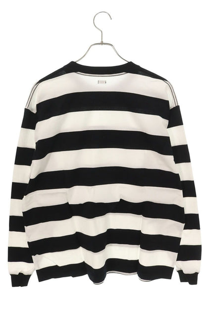 SEQUEL 25AW Logo Print Border Long Sleeve T-Shirt Size M