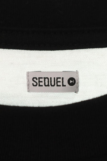SEQUEL 25AW Logo Print Border Long Sleeve T-Shirt Size M