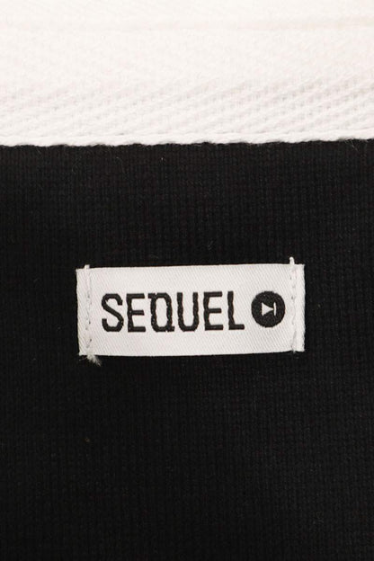 SEQUEL 25AW Logo Print Long Sleeve Polo Black Size L