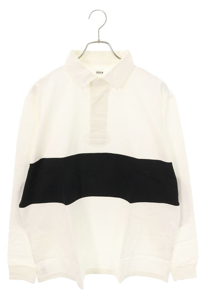 SEQUEL 25AW Logo Print Long Sleeve Polo Size XL