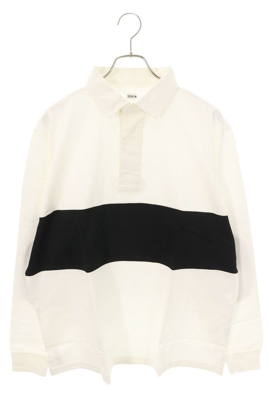 SEQUEL 25AW Logo Print Long Sleeve Polo Size XL