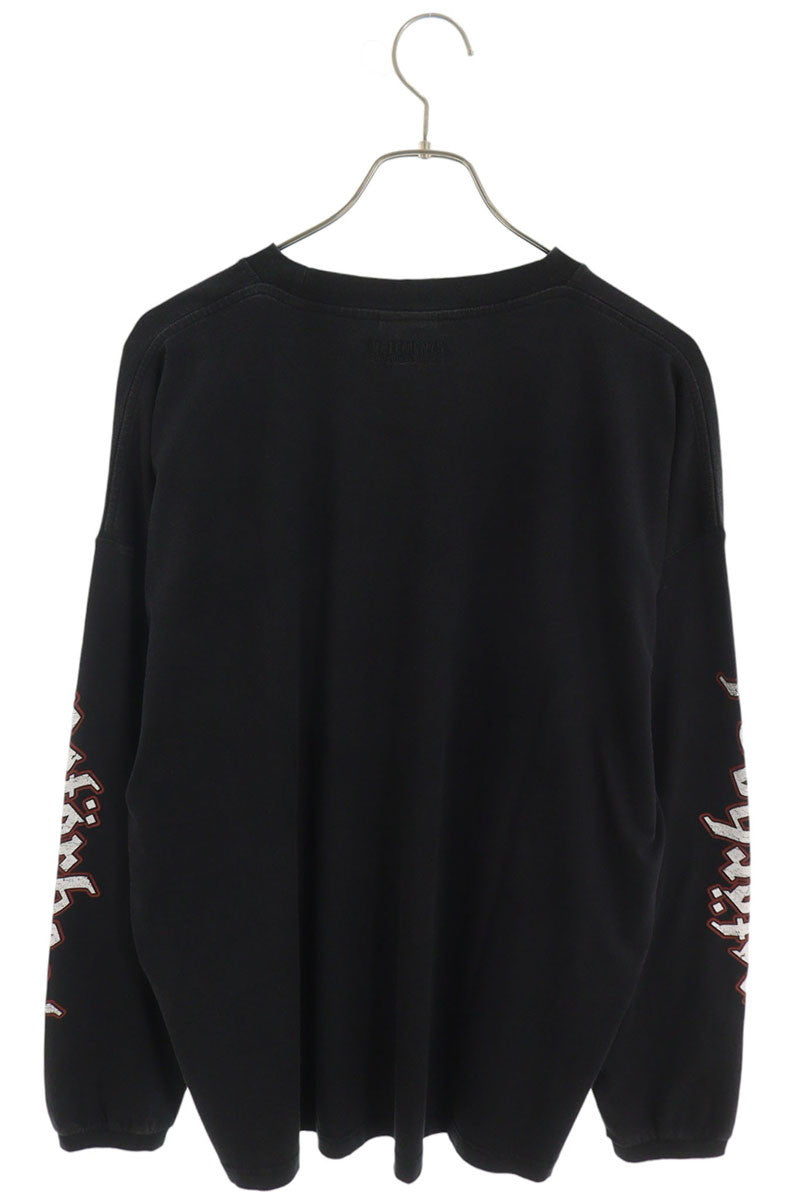 VETEMENTS AW26 Graphic Print Long Sleeve Shirt Black Size M