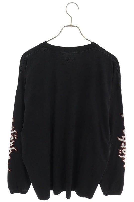 VETEMENTS AW26 Graphic Print Long Sleeve Shirt Black Size M