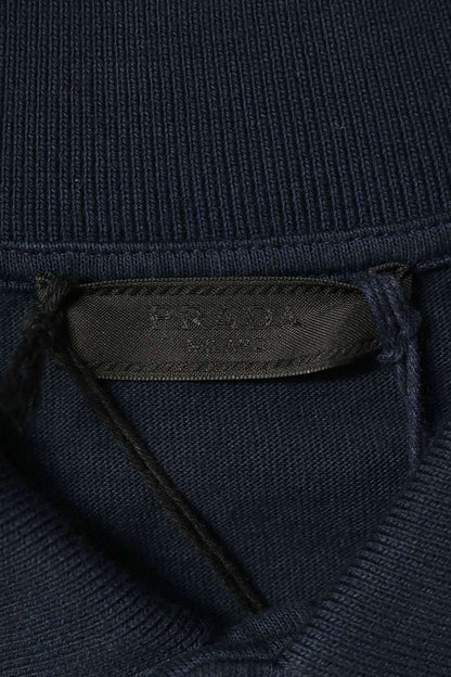 PRADA FW26 Chest Logo Long Sleeve Polo Shirt Size S