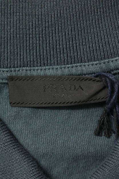 PRADA 26AW Chest Logo Cotton Polo Dark Green Size M