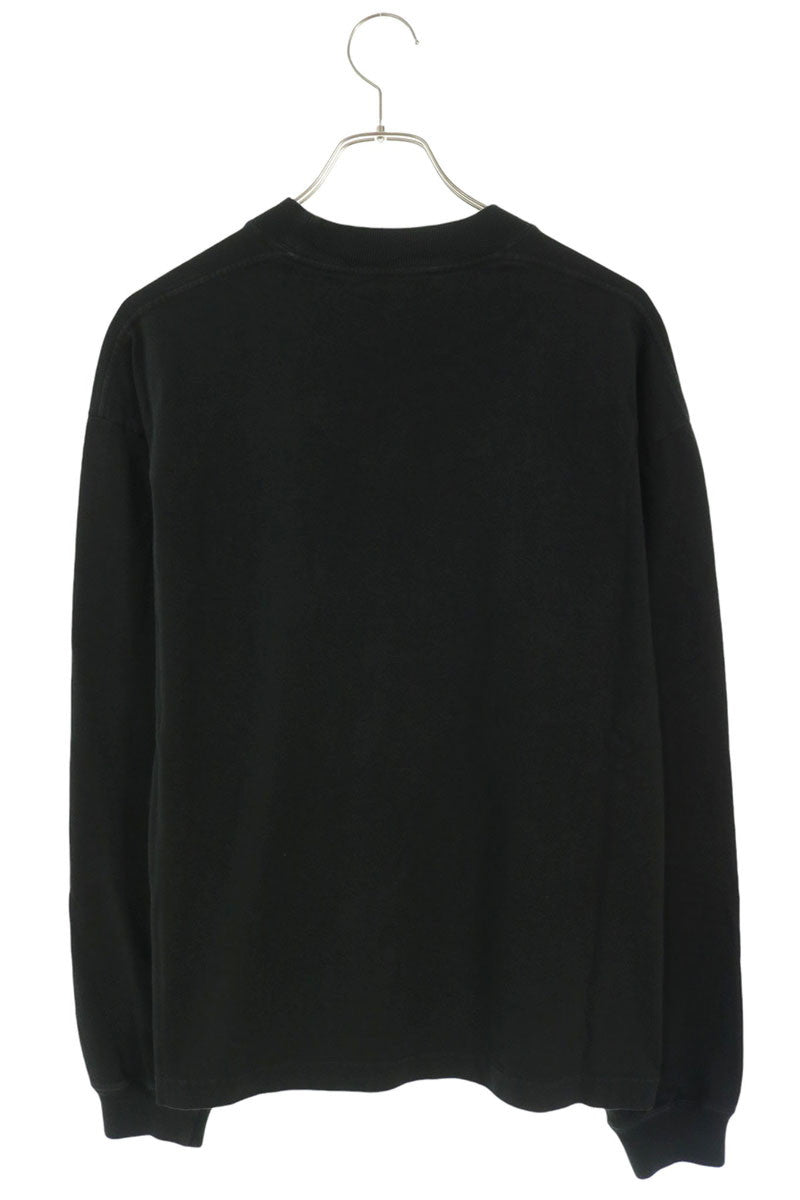 PRADA 26AW Cotton Chest Logo Long T-Shirt Black Size S