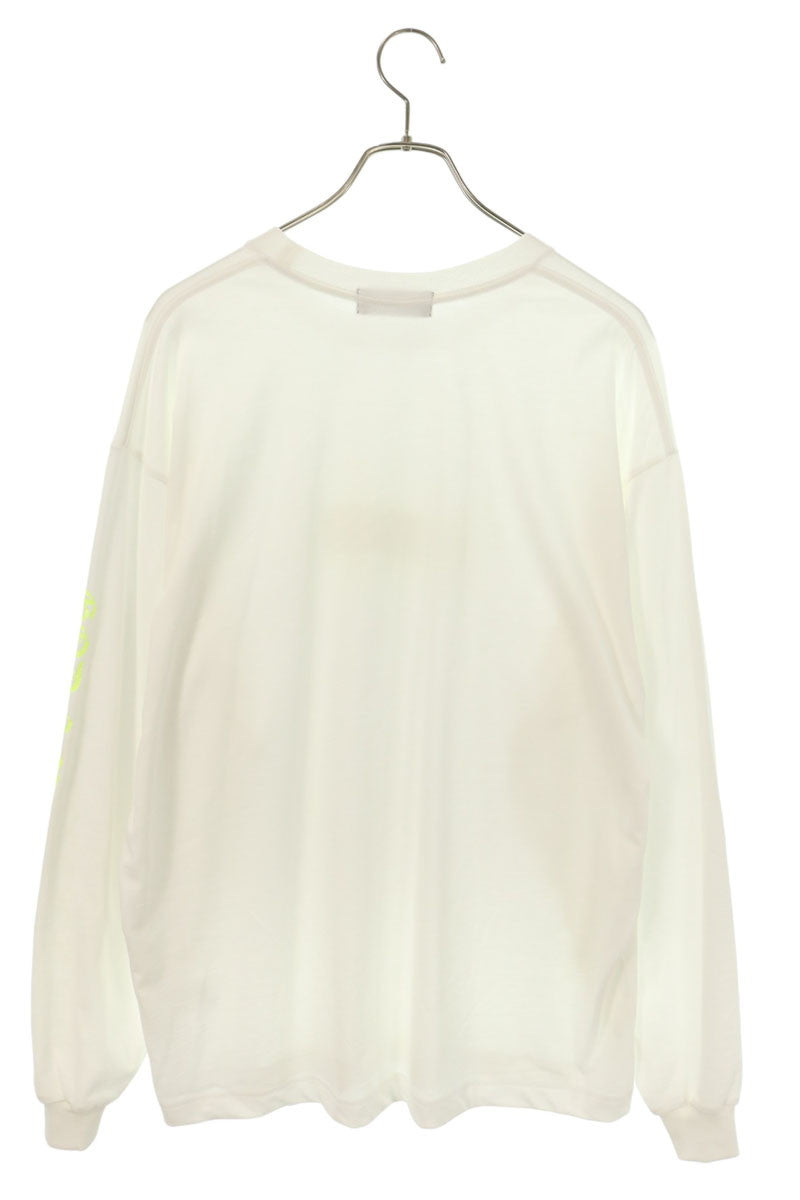 GOD SELECTION XXX White Glitter Logo Long Sleeve Top Size L