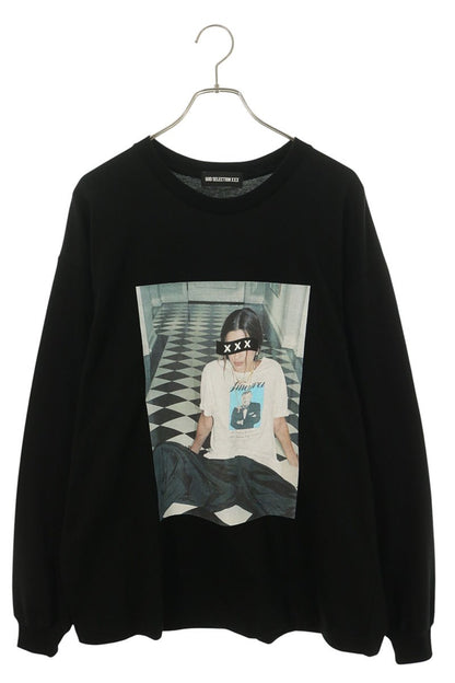 GOD SELECTION XXX Black Photo Print Long Sleeve Size L