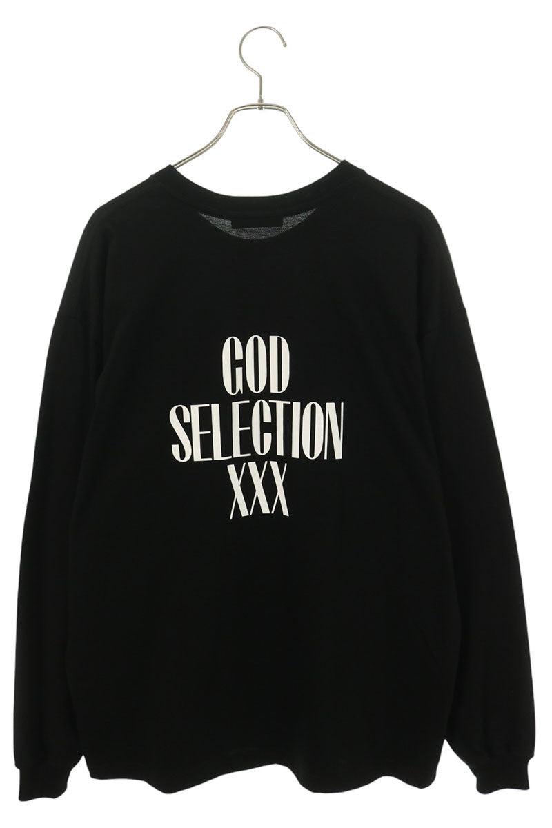 GOD SELECTION XXX Black Photo Print Long Sleeve Size L