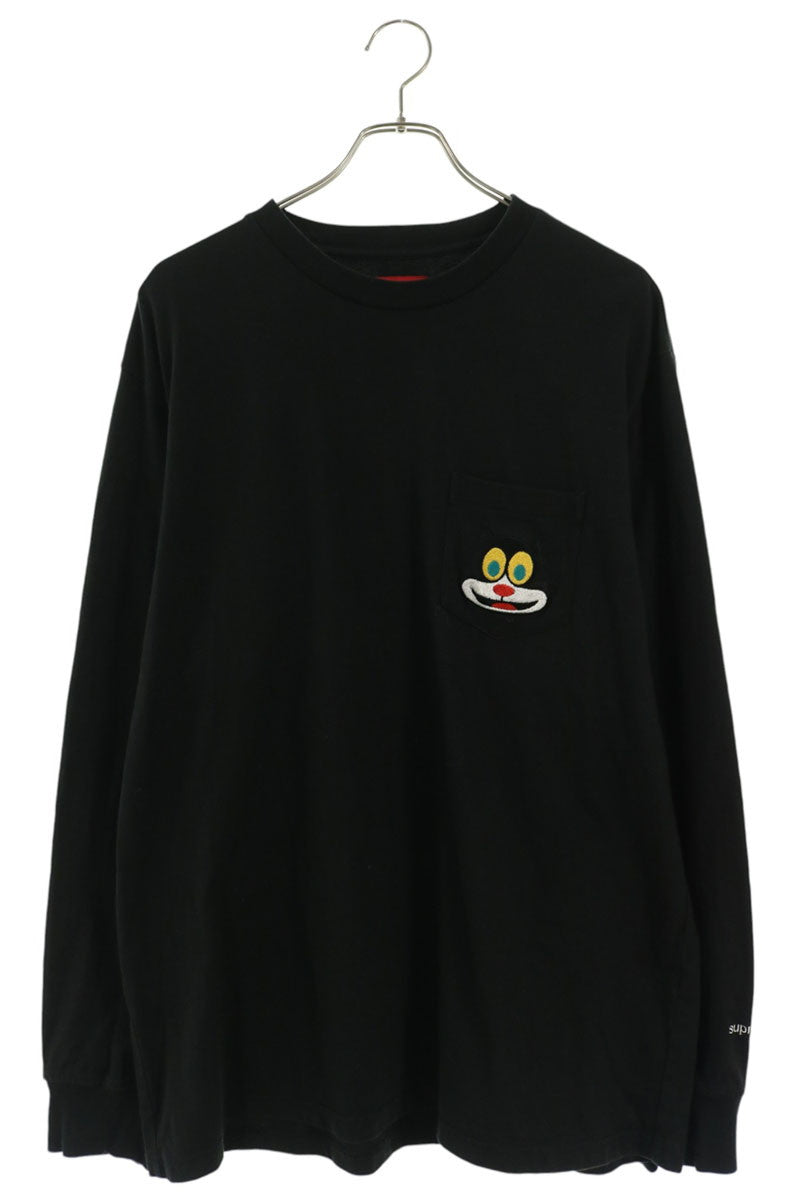 SUPREME 19AW Cat Long Sleeve Pocket Tee Black Size L