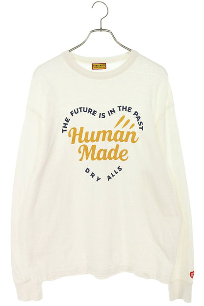 HUMAN MADE Logo Print Long Sleeve T-Shirt White Size XL
