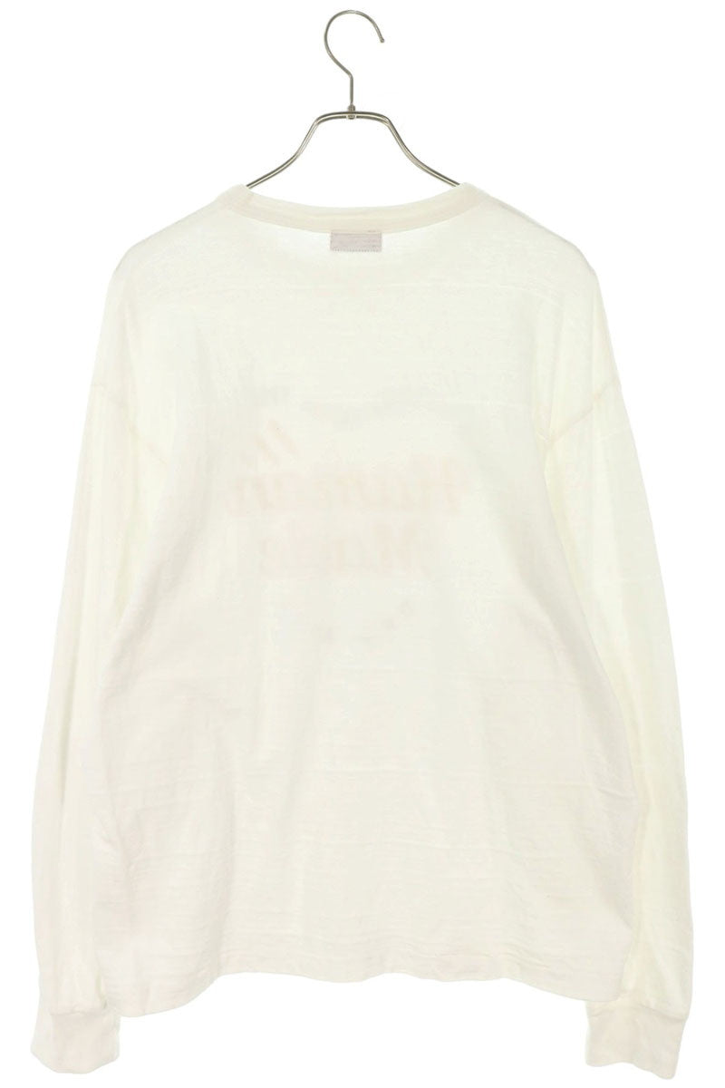 HUMAN MADE Logo Print Long Sleeve T-Shirt White Size XL