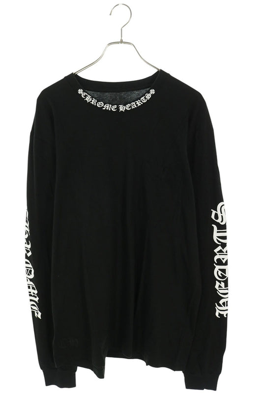 Chrome Hearts Neck Logo Print Long Sleeve T-Shirt Size XL