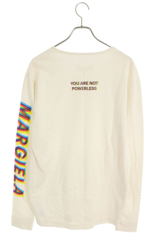 Maison Margiela Logo Arm Print Long Sleeve Tee Off-White Size 48