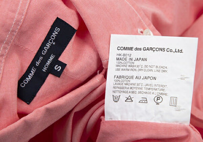 COMME des GARCONS HOMME Cotton Button-Down Shirt Pink Size S