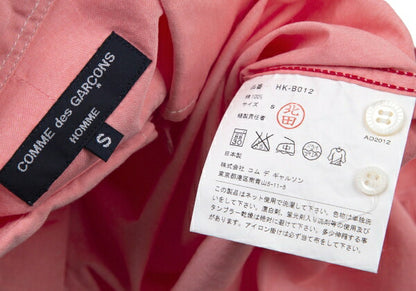 COMME des GARCONS HOMME Cotton Button-Down Shirt Pink Size S