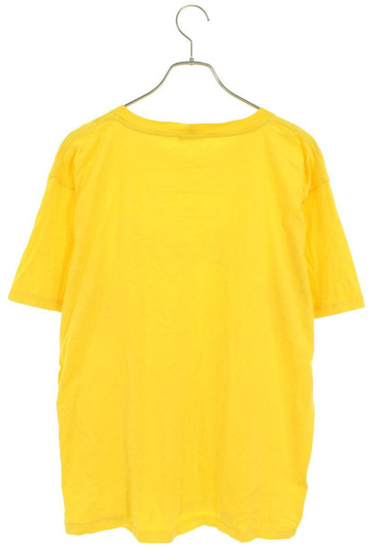 CELINE by Hedi Slimane Yellow Logo Print Loose Fit Size L